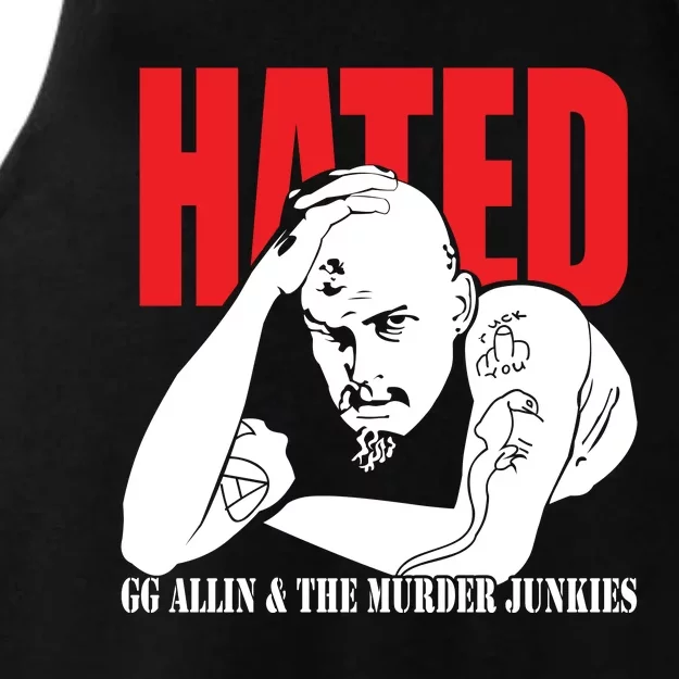 Hated GG Allin & The Murder Junkies Ladies Tri-Blend Wicking Tank