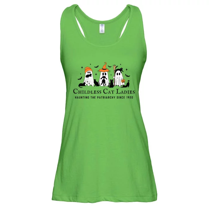 Halloween Ghost Black Cat Childless Cat Lady Kamala Harris Ladies Essential Flowy Tank