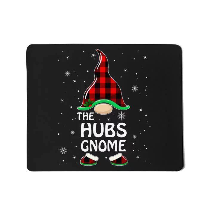 Hubs Gnome Buffalo Plaid Matching Family Christmas Pajama Mousepad