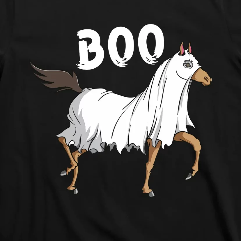 Horse Ghost Boo Equestrian Horse Lover Farmer Halloween T-Shirt