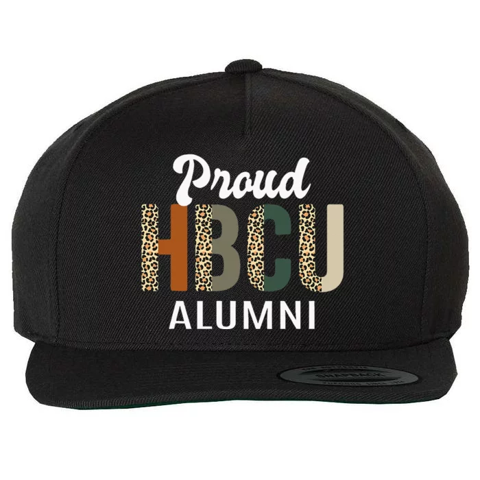 HBCU Grad Black Grad Black College Alumni Leopard Wool Snapback Cap