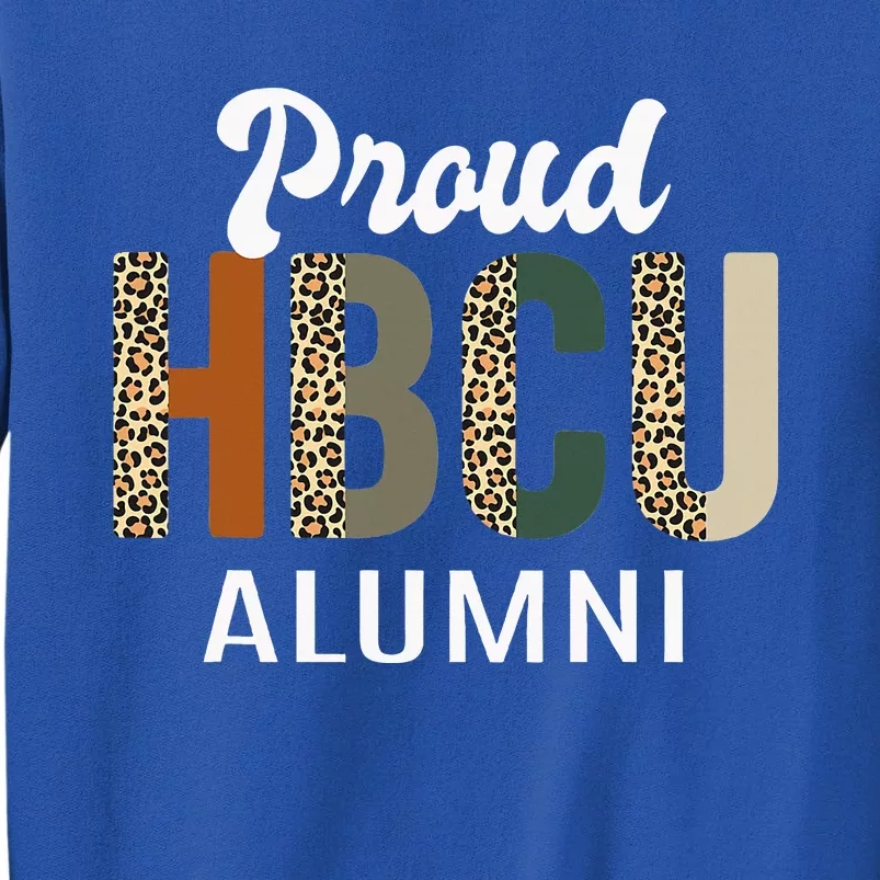 HBCU Grad Black Grad Black College Alumni Leopard Tall Sweatshirt