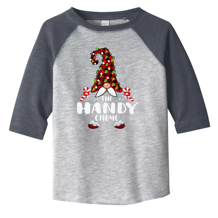 Handy Gnome Buffalo Plaid Matching Family Christmas Pajama Toddler Fine Jersey T-Shirt