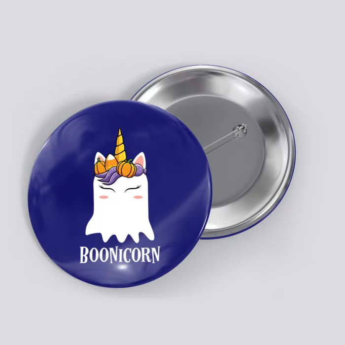 Halloween Ghost Boonicorn Unicorn Funny Gift Button