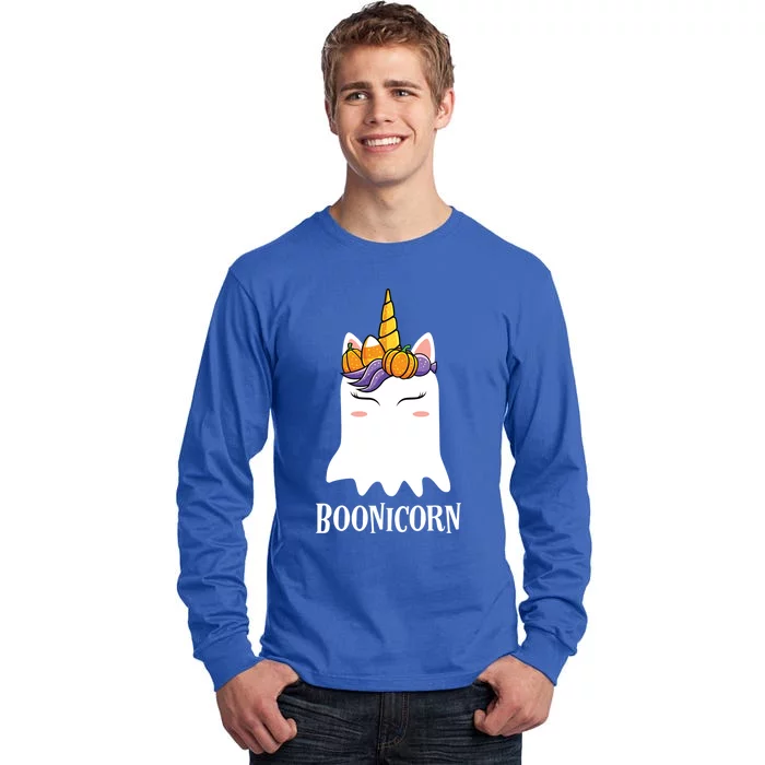 Halloween Ghost Boonicorn Unicorn Funny Gift Tall Long Sleeve T-Shirt