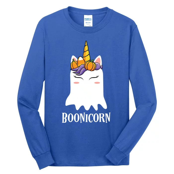 Halloween Ghost Boonicorn Unicorn Funny Gift Tall Long Sleeve T-Shirt