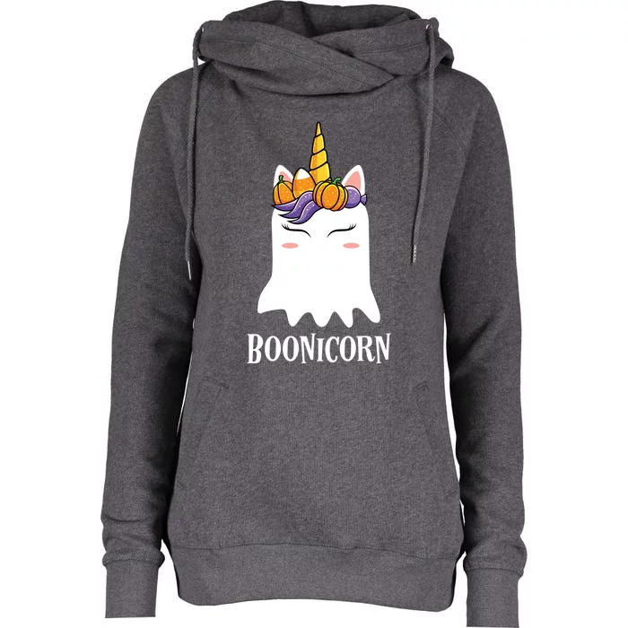 Halloween Ghost Boonicorn Unicorn Funny Gift Womens Funnel Neck Pullover Hood