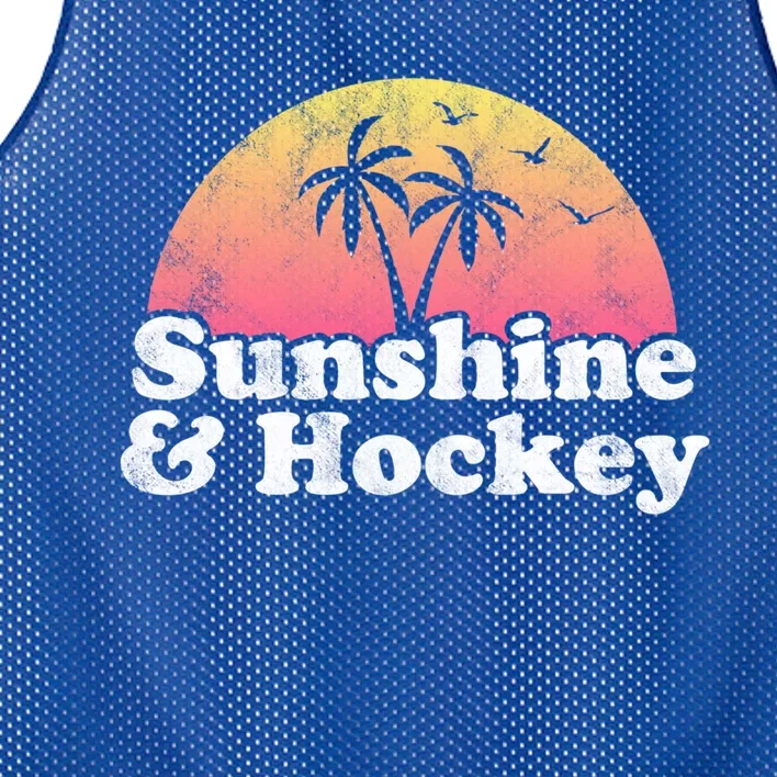 Hockey Gift Cute Gift Sunshine And Hockey Cool Gift Mesh Reversible Basketball Jersey Tank