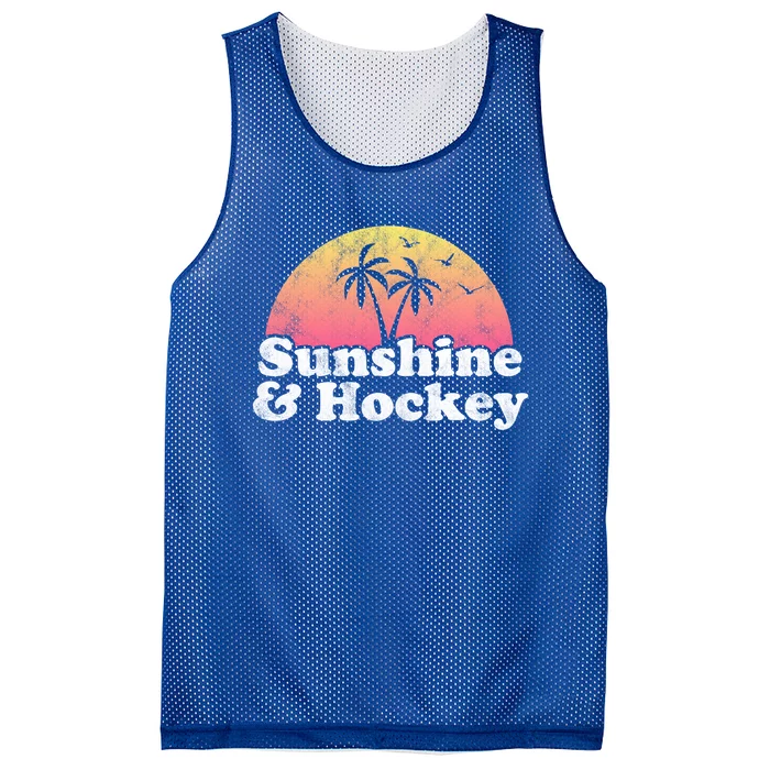 Hockey Gift Cute Gift Sunshine And Hockey Cool Gift Mesh Reversible Basketball Jersey Tank