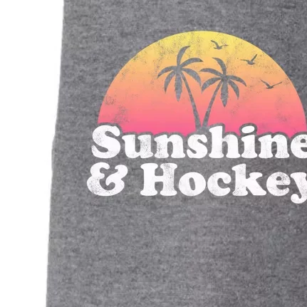 Hockey Gift Cute Gift Sunshine And Hockey Cool Gift Doggie 3-End Fleece Hoodie