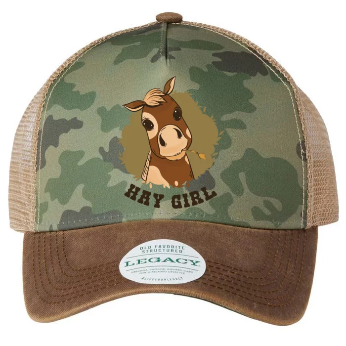 Hay Girl Cute Horse Legacy Tie Dye Trucker Hat