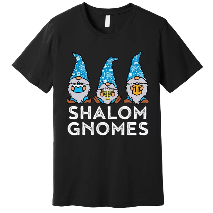 Hanukkah Gnomes : Celebrate Chanukah In Style With Jewish Hanukkah Vibes Premium T-Shirt