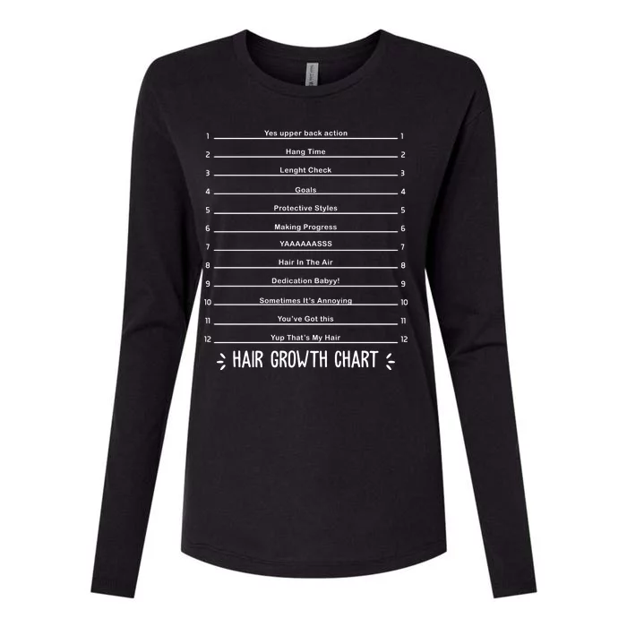 Hair Growth Chart Womens Cotton Relaxed Long Sleeve T-Shirt