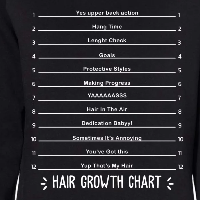 Hair Growth Chart Womens California Wash Sweatshirt