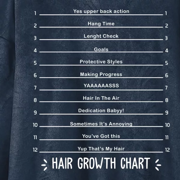 Hair Growth Chart Hooded Wearable Blanket