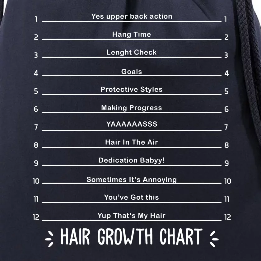 Hair Growth Chart Drawstring Bag