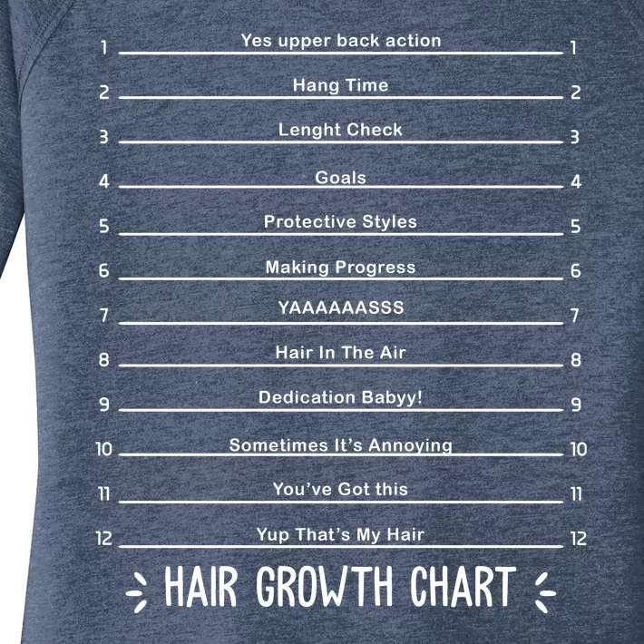 Hair Growth Chart Women's Perfect Tri Tunic Long Sleeve Shirt