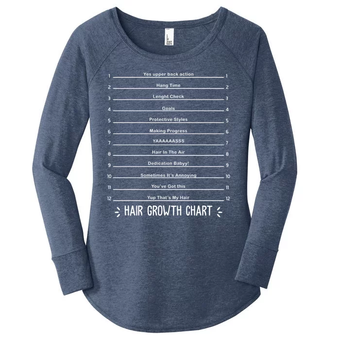 Hair Growth Chart Women's Perfect Tri Tunic Long Sleeve Shirt