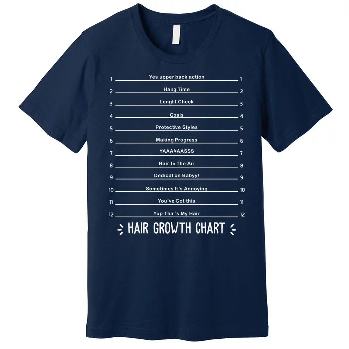 Hair Growth Chart Premium T-Shirt