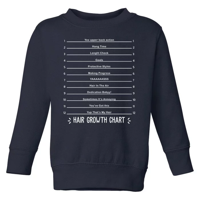 Hair Growth Chart Toddler Sweatshirt