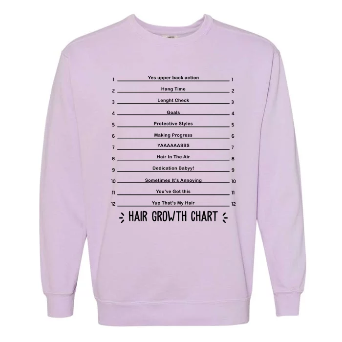 Hair Growth Chart Garment-Dyed Sweatshirt