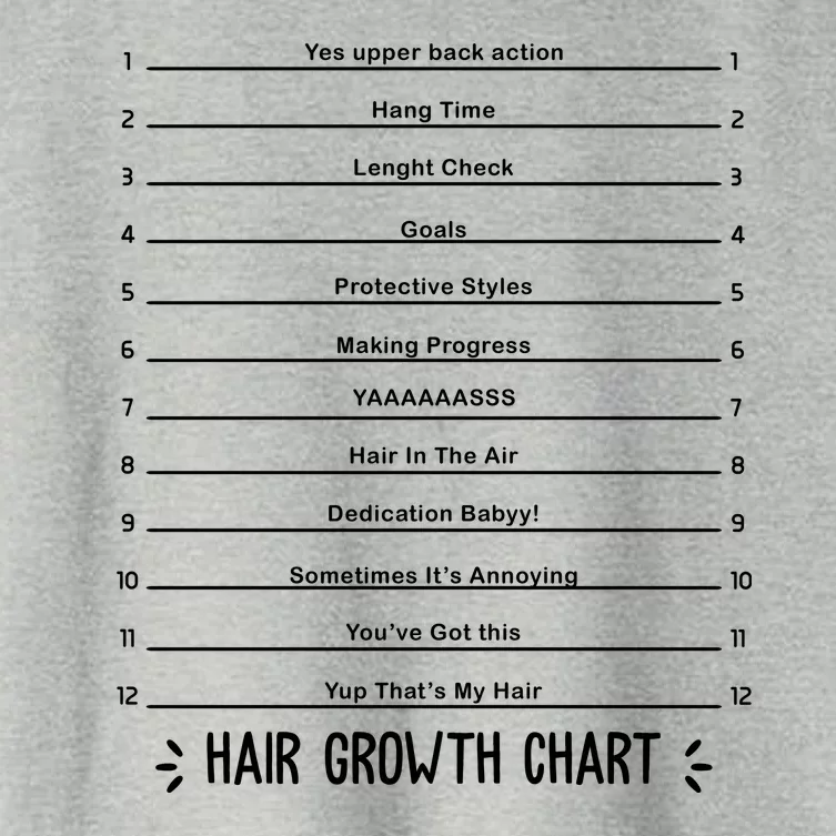 Hair Growth Chart Women's Crop Top Tee