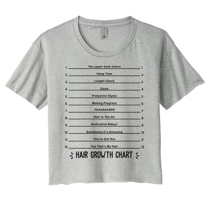 Hair Growth Chart Women's Crop Top Tee