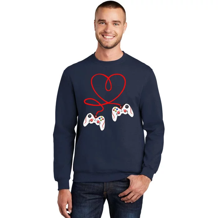 Heart Game Controllers Video Gamers Gaming Valentine's Day Sweatshirt