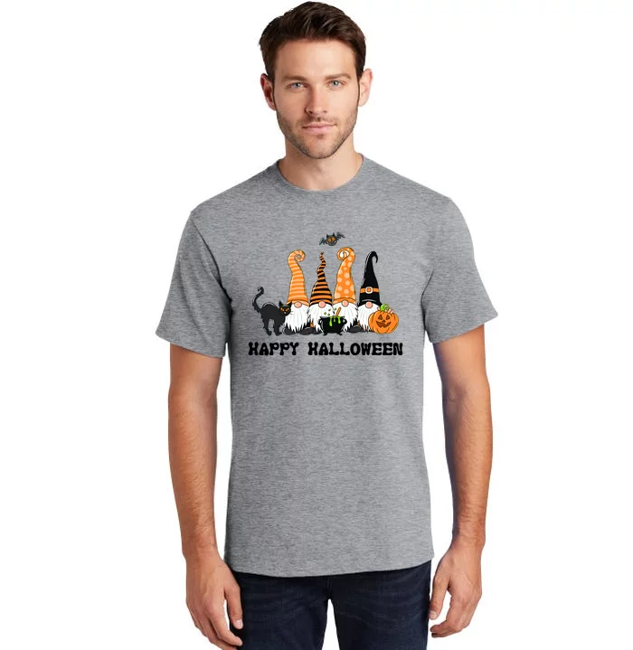 Halloween Gnomes Cute Autumn Pumpkin Fall Holiday Gift Tall T-Shirt