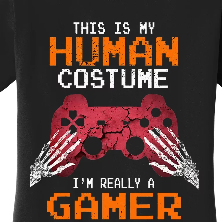 Halloween Gamer Costume Perfect Gift for Video Game Enthusiasts Women's T-Shirt