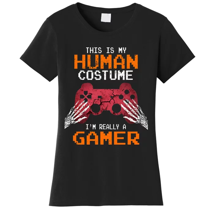 Halloween Gamer Costume Perfect Gift for Video Game Enthusiasts Women's T-Shirt