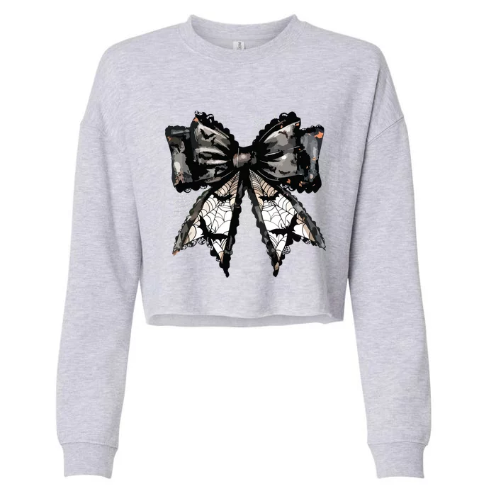 Halloween Gothic Coquette Cropped Pullover Crew