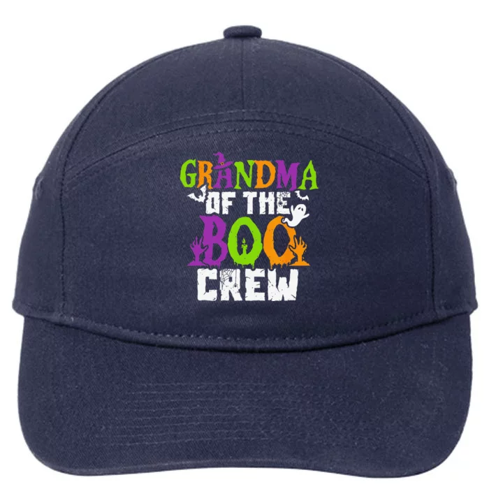 Halloween Grandma Crew Grandmother Spooky Party 7-Panel Snapback Hat