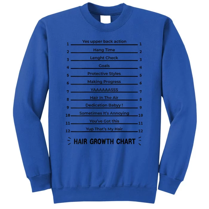 Hair Growth Chart Length Check For Your Stylish Long Hair Tall Sweatshirt