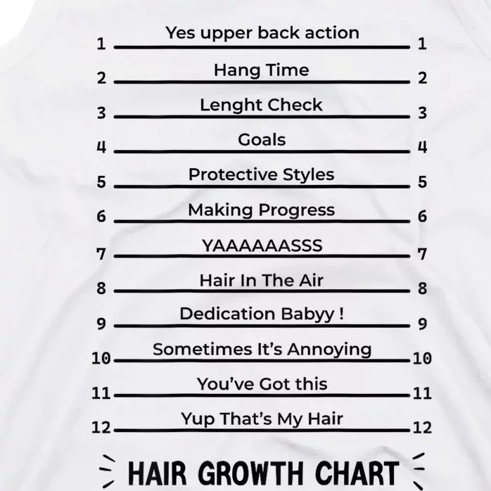 Hair Growth Chart Length Check For Your Stylish Long Hair Tank Top