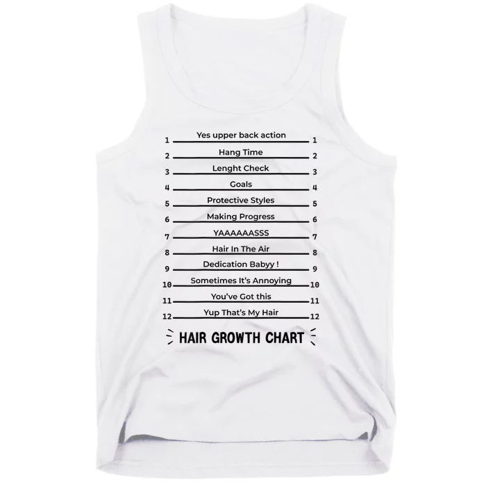 Hair Growth Chart Length Check For Your Stylish Long Hair Tank Top