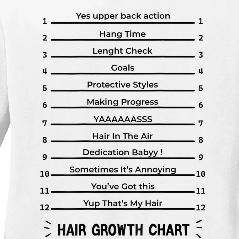 Hair Growth Chart Length Check For Your Stylish Long Hair Ladies Long Sleeve Shirt