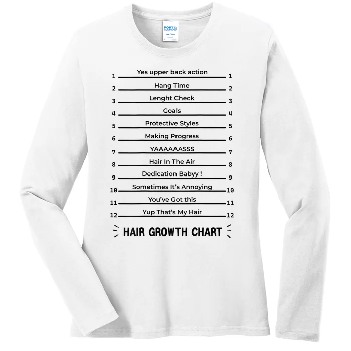 Hair Growth Chart Length Check For Your Stylish Long Hair Ladies Long Sleeve Shirt