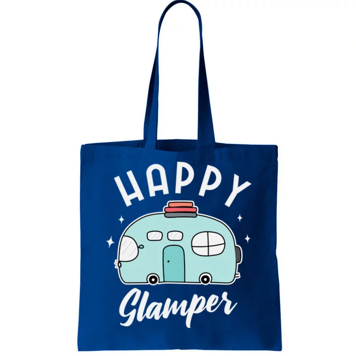 Happy Glamper Camper Camping Gift Tote Bag