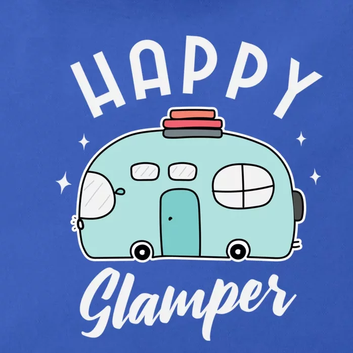 Happy Glamper Camper Camping Gift Zip Tote Bag