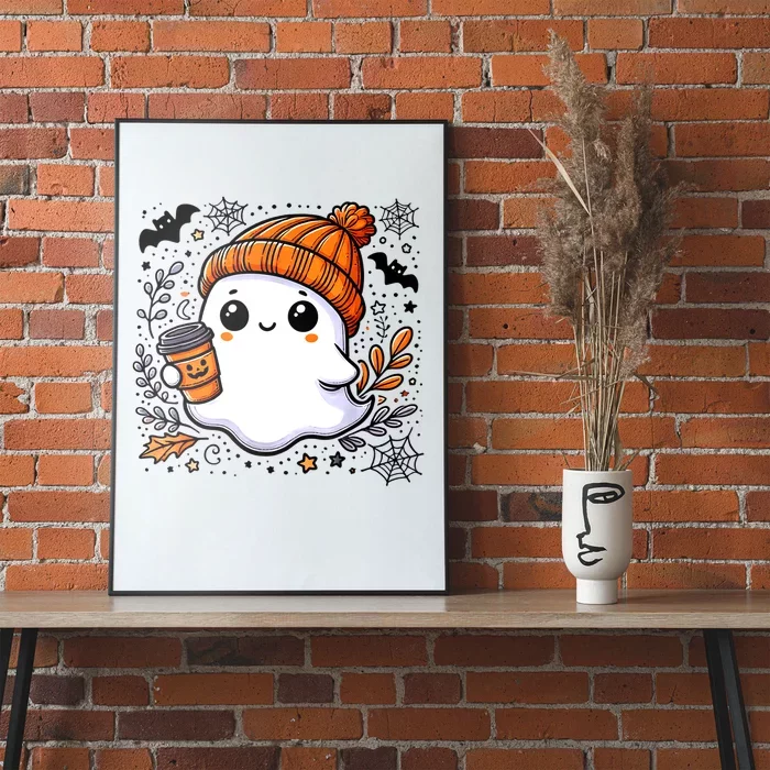 Halloween Ghost Coffee Women Gift Poster