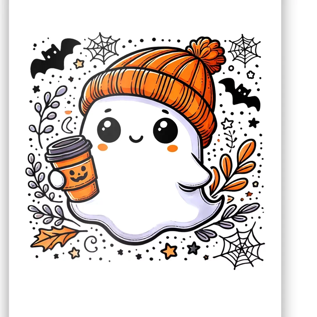 Halloween Ghost Coffee Women Gift Poster