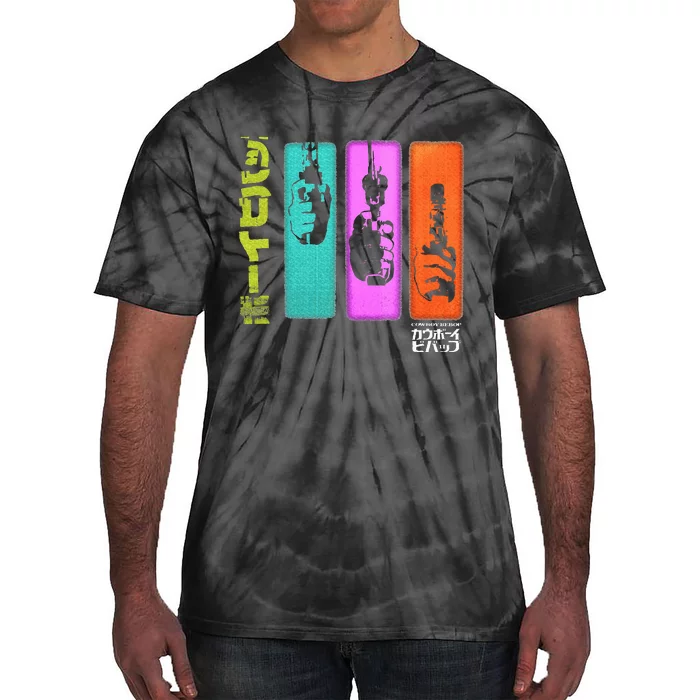 Hand Gun Colorful Panels Tie-Dye T-Shirt