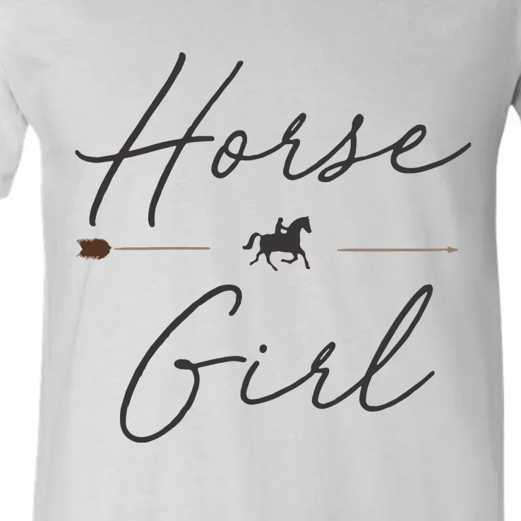 Horse Girl Country Girl HorseBack Rider Equestrian V-Neck T-Shirt