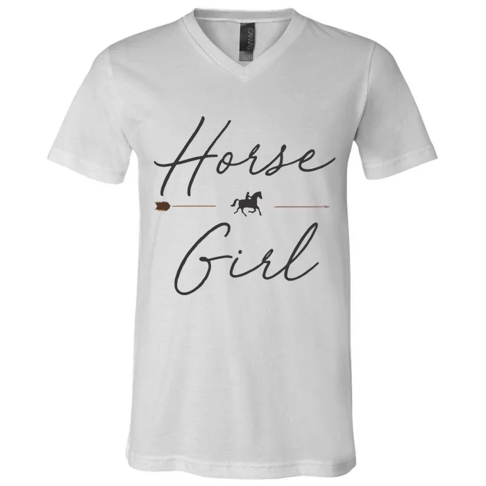 Horse Girl Country Girl HorseBack Rider Equestrian V-Neck T-Shirt