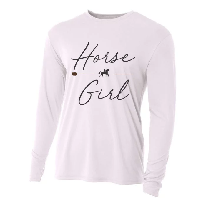 Horse Girl Country Girl HorseBack Rider Equestrian Cooling Performance Long Sleeve Crew