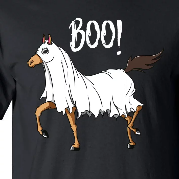 Horse Ghost Costume Funny Equestrian Horse Lover Halloween Tall T-Shirt