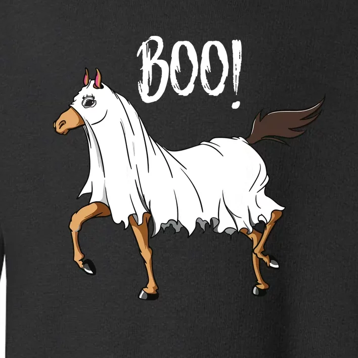 Horse Ghost Costume Funny Equestrian Horse Lover Halloween Toddler Sweatshirt