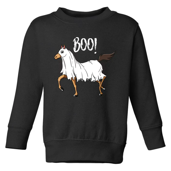 Horse Ghost Costume Funny Equestrian Horse Lover Halloween Toddler Sweatshirt