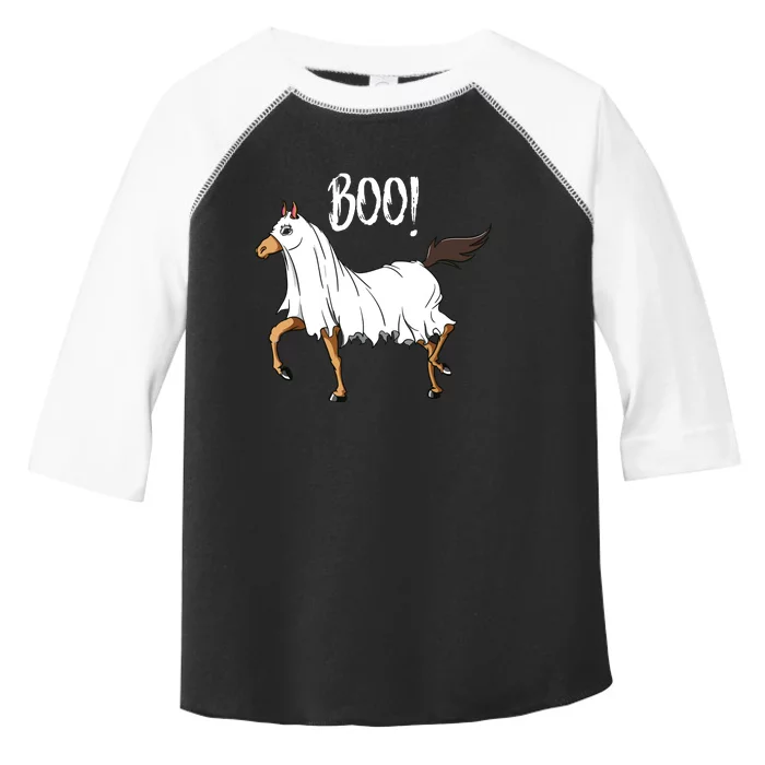 Horse Ghost Costume Funny Equestrian Horse Lover Halloween Toddler Fine Jersey T-Shirt